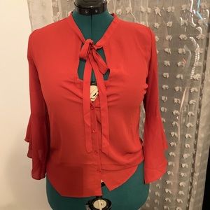 Red blouse